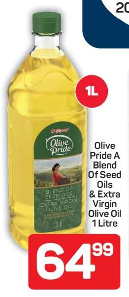Olive Pride A Blend Of Seed Oils & Extra Virgin Olive Oil 1 Litre