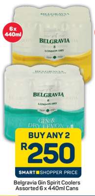 Belgravia Gin Spirit Coolers Assorted 6 x 440ml Cans