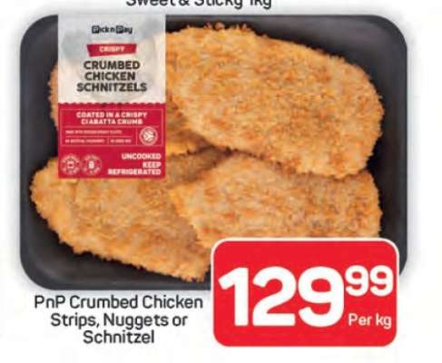 PnP Crumbed Chicken Strips, Nuggets or Schnitzel