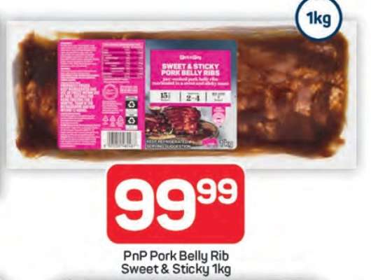 PnP Pork Belly Rib Sweet & Sticky 1kg