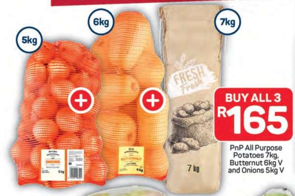 PnP All Purpose Potatoes, Butternut, and Onions