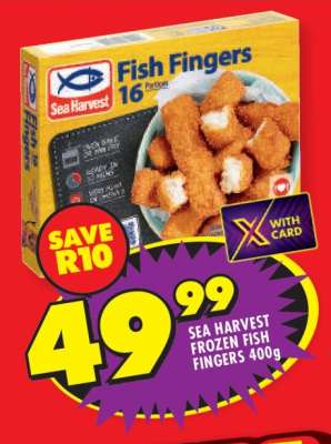 SEA HARVEST FROZEN FISH FINGERS 400g