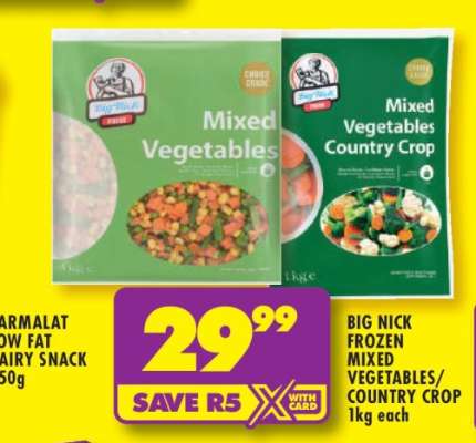 BIG NICK FROZEN MIXED VEGETABLES/COUNTRY CROP