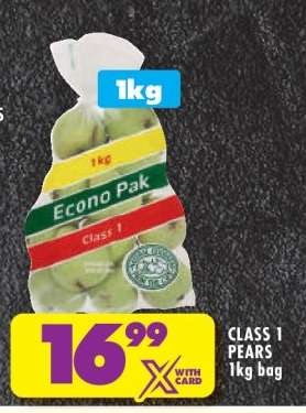 CLASS 1 PEARS