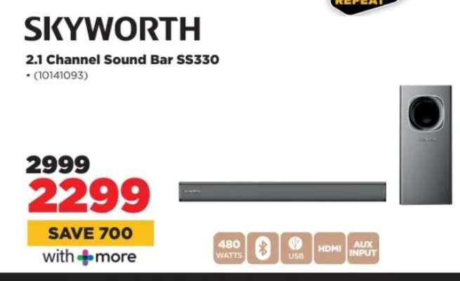 SKYWORTH 2.1 Channel Sound Bar SS330