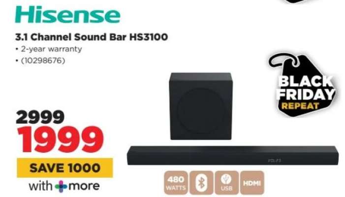 Hisense 3.1 Channel Sound Bar HS3100