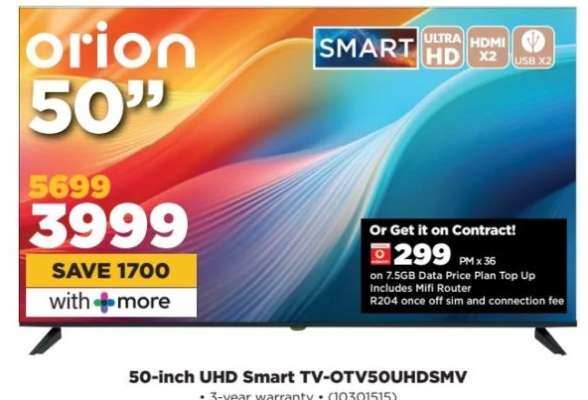 50-inch UHD Smart TV-OTV50UHDSMV