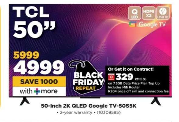 TCL 50-inch 2K QLED Google TV-50S5K