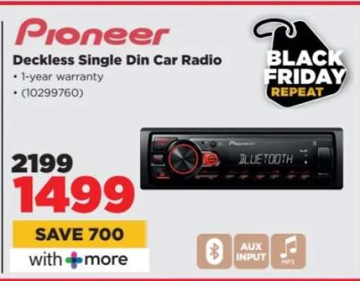 Pioneer Deckless Single Din Car Radio