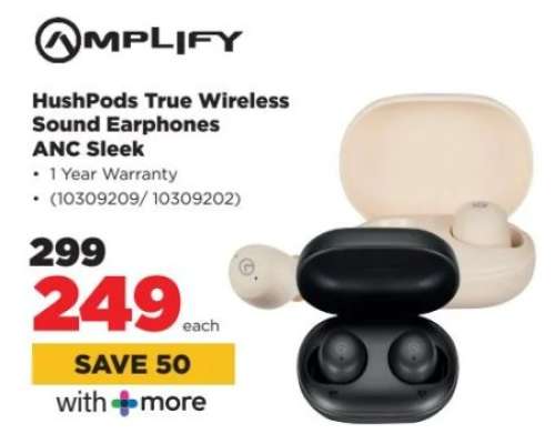 HushPods True Wireless Sound Earphones ANC Sleek