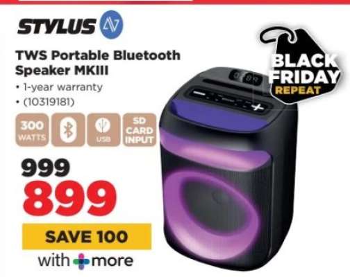 STYLUS TWS Portable Bluetooth Speaker MKIII