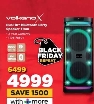 Volkano X Dual 10” Bluetooth Party Speaker Titan