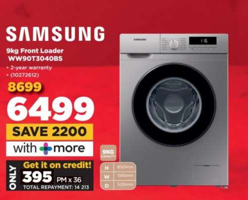Samsung 9kg Front Loader WW90T3040BS