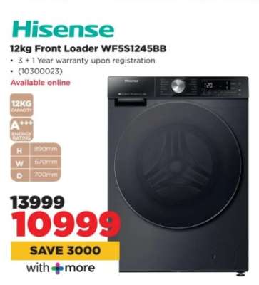 Hisense 12kg Front Loader WF5S1245BB