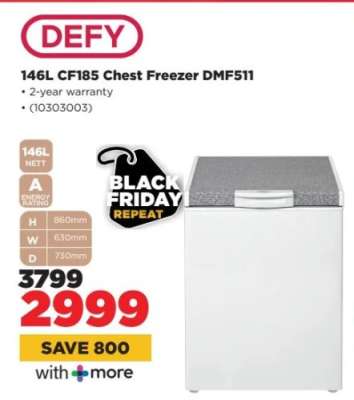 DEFY 146L CF185 Chest Freezer DMF511