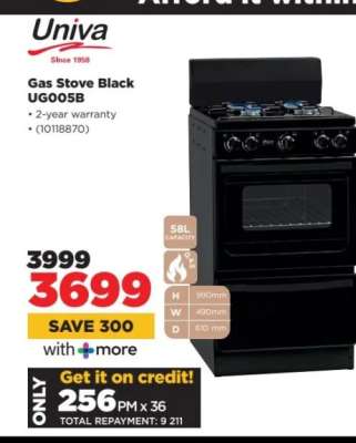 Gas Stove Black UGO05B