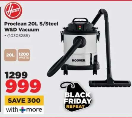 Hoover Proclean 20L S/Steel W&D Vacuum