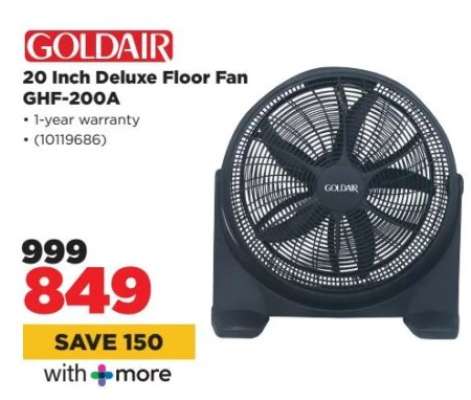 Goldair 20 Inch Deluxe Floor Fan GHF-200A