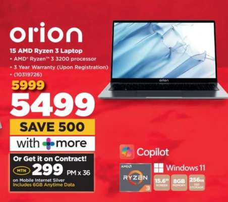 orion 15 AMD Ryzen 3 Laptop