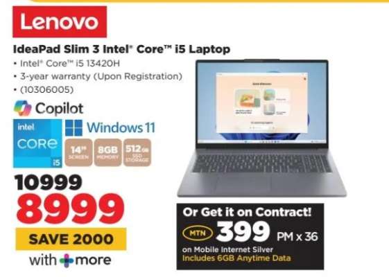 Lenovo IdeaPad Slim 3 Intel Core i5 Laptop