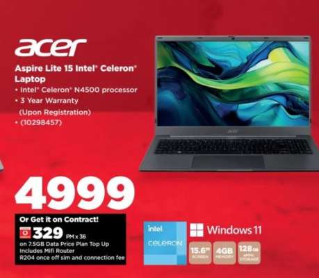 Acer Aspire Lite 15 Intel Celeron Laptop