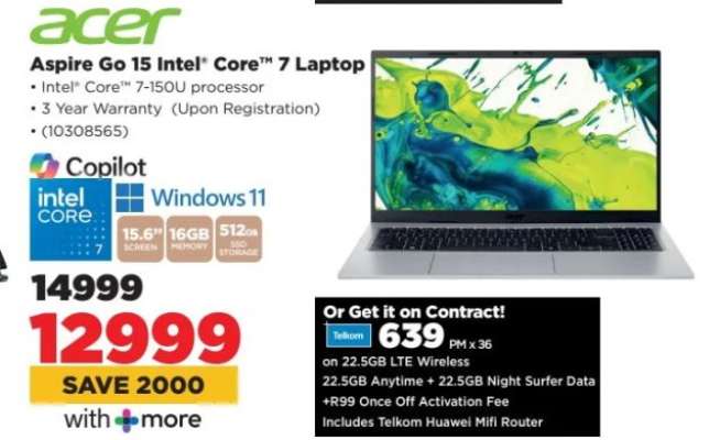 Acer Aspire Go 15 Intel Core 7 Laptop