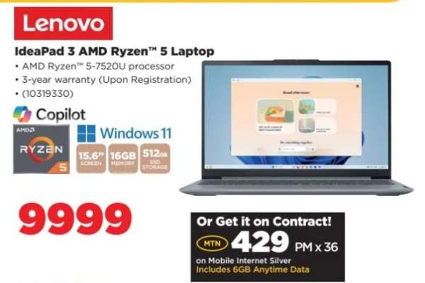 Lenovo IdeaPad 3 AMD Ryzen 5 Laptop