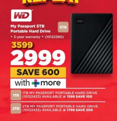WD My Passport 5TB Portable Hard Drive