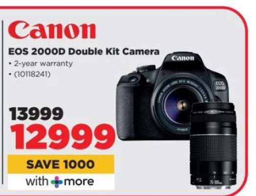 Canon EOS 2000D Double Kit Camera
