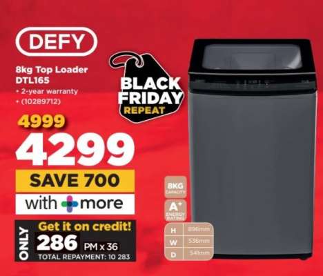 Defy 8kg Top Loader DTL165
