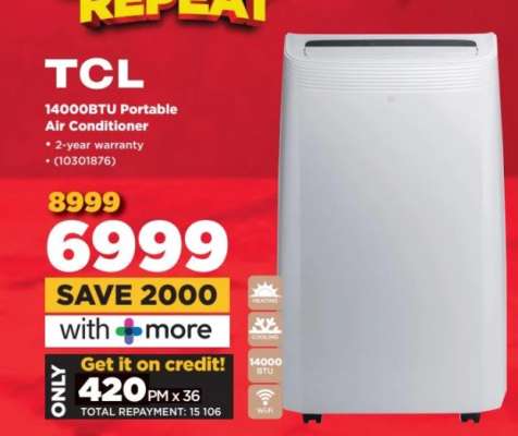 TCL 14000BTU Portable Air Conditioner