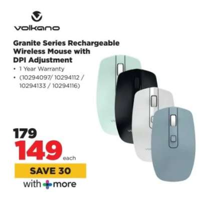 Volkano Granite Series Rechargeable Wireless Mouse