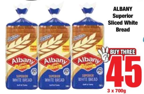 ALBANY Superior Sliced White Bread