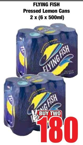 FLYING FISH Pressed Lemon Cans 2 x (6 x 500ml)