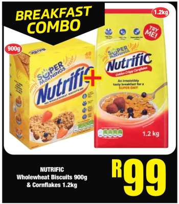 NUTRIFIC Wholewheat Biscuits 900g & Cornflakes 1.2kg