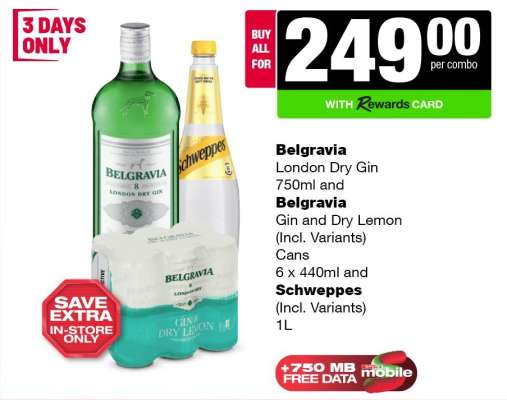 Belgravia London Dry Gin, Belgravia Gin and Dry Lemon, Schweppes