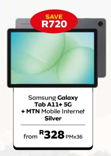 Samsung Galaxy Tab A11+ 5G + MTN Mobile Internet Silver