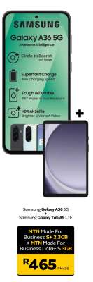Samsung Galaxy A36 5G + Samsung Galaxy Tab A9 LTE