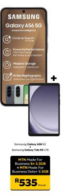 Samsung Galaxy A56 5G + Samsung Galaxy Tab A9 LTE