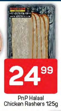 PnP Halaal Chicken Rashers 125g