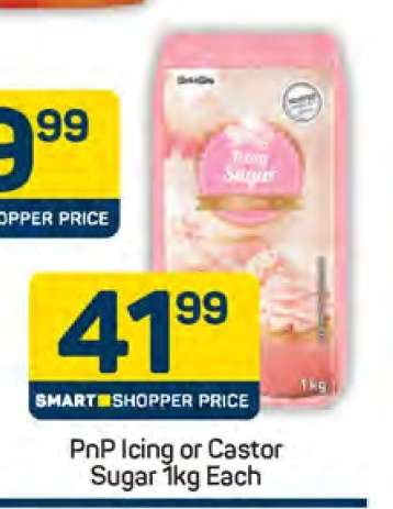 PnP Icing or Castor Sugar 1kg Each
