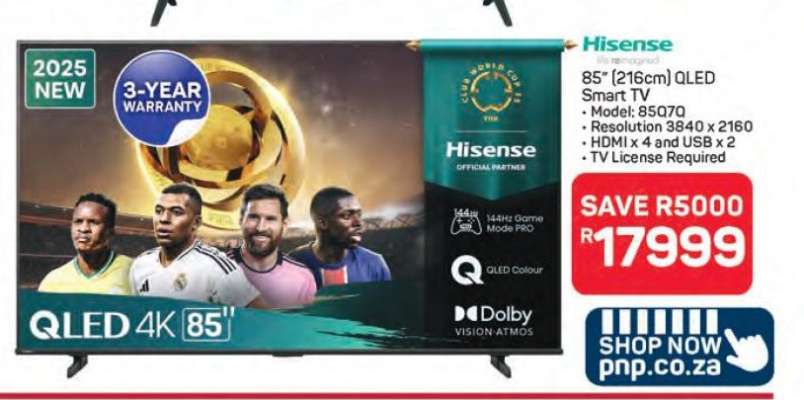 Hisense 85'' QLED Smart TV