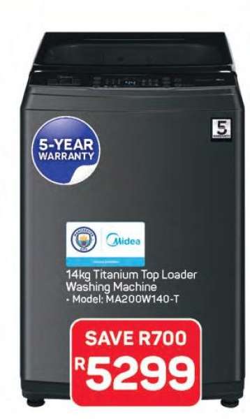 14kg Titanium Top Loader Washing Machine