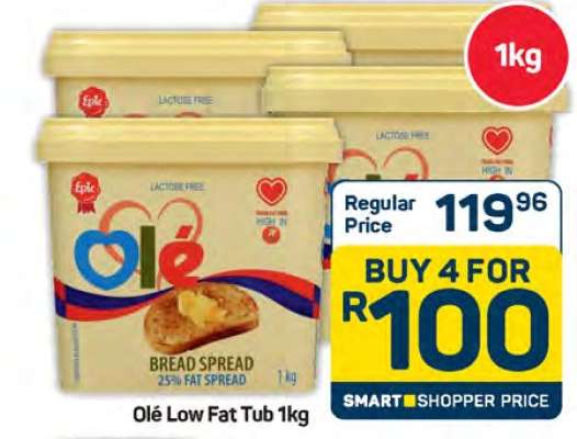 Olé Low Fat Tub 1kg