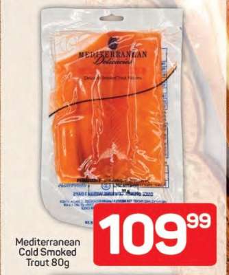 Mediterranean Cold Smoked Trout 80g