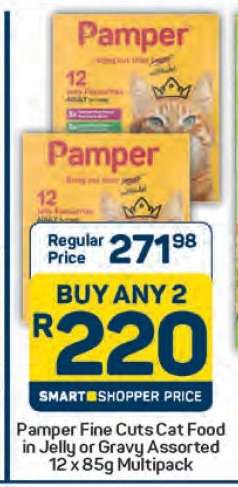 Pamper Fine Cuts Cat Food in Jelly or Gravy Assorted 12 x 85g Multipack