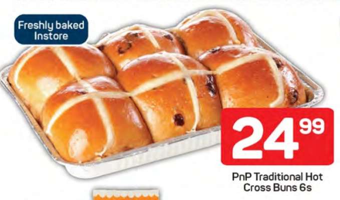 PnP Traditional Hot Cross Buns 6s