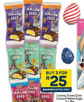 Looney Tunes Choc Coated Mallow Eggs