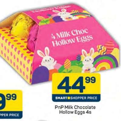 PnP Milk Chocolate Hollow Eggs 4s