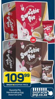 Sweetie Pie Marshmallow Egg Assorted 24s